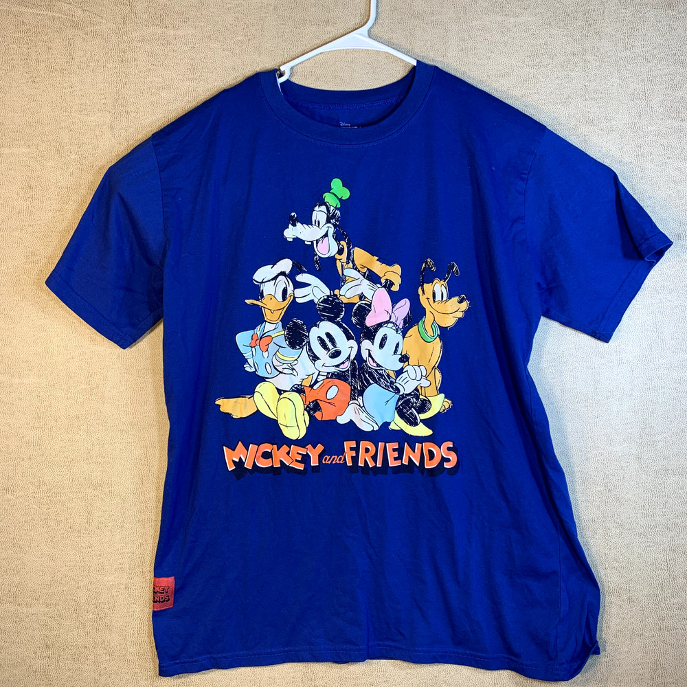 Disney Nightgown Women XL Sleep Shirt Mickey Friends Goofy Minnie Donald Pluto